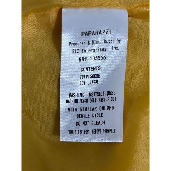 Paparazzi by Biz Women's Linen Blend Blazer in Marigold - Sz L - NWT - Picture 6 of 6